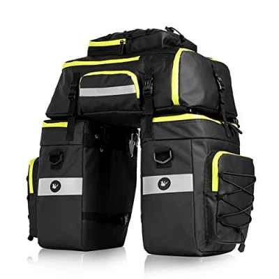 Abbildung von PELLOR Fahrradtasche Multifunction Radfahren Gepäckträger Tasche Reißfest Groß Gepäcktaschen mit Regen Abdeckung