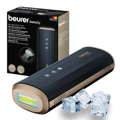Abbildung von Beurer IPL 7800 COOL PRO Haarentfernungsgerät mit Kühlungstechnologie, 5 Intensitätsstufen, bis zu 1 Mio. Lichtimpulse, für Arme, Beine, Gesicht, Bikinizone und Achselhöhlen, Männer Frauen
