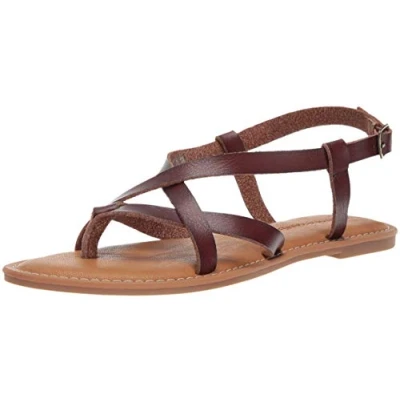 Abbildung von Amazon Essentials Damen Freizeitsandale mit Riemchen, Braun, 37 EU