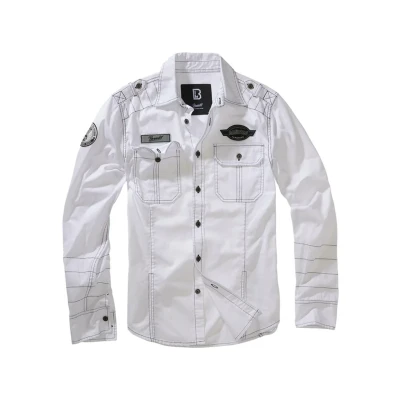 Abbildung von Brandit LUIS Vintage Hemd, Herren, Größe: Small, White