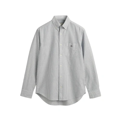 Abbildung von GANT Herren REG Oxford Banker Stripe Shirt Klassisches Hemd, Persian Blue, Standard
