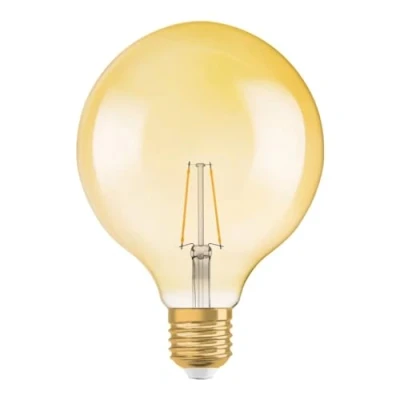 Abbildung von Osram LED Vintage Edition 1906 Lampe, in Ballform mit E27 Sockel, nicht dimmbar , Klar, 2.8 Watt, Warmweiß 2400 Kelvin, 1er Pack
