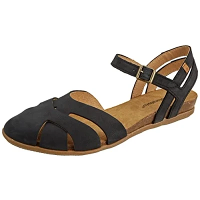 Abbildung von El Naturalista Stella Riemchenballerina, Damen, Größe: 40, Black Schuhe