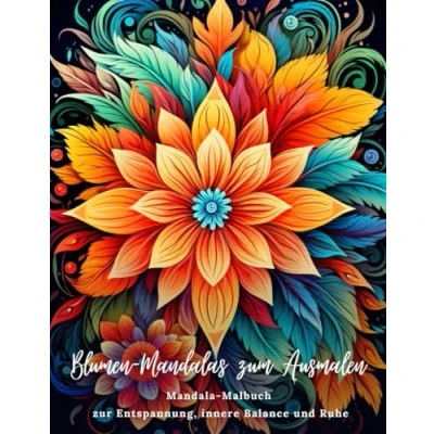 Abbildung von Blumen Mandalas zum Ausmalen: Mandala Malbuch zur Entspannung, innere Balance und Ruhe