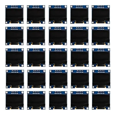 Abbildung von AZDelivery 25 x 0,96 Zoll OLED Display I2C SSD1306 Chip 128 64 Pixel Bildschirm Anzeigemodul mit weißen Zeichen kompatibel Arduino und Raspberry Pi inklusive E Book!