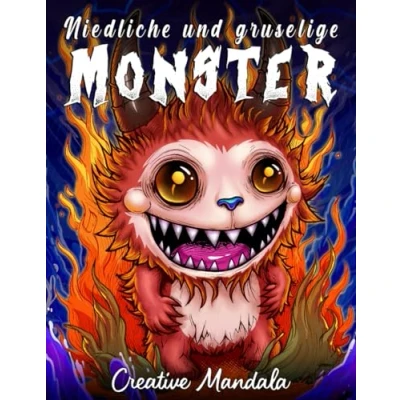Abbildung von Niedliche und gruselige Monster: Ein Anti Stress Malbuch für Erwachsene mit süßen gruseligen Monstern