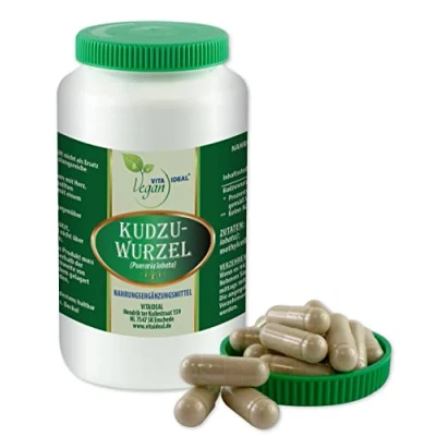 Abbildung von VITA IDEAL Vegan® Kudzu Wurzel 90 Kapseln Pueraria lobata Tagesportion 900mg Kudzuwurzel reines Pulver. Natürlich, pflanzlich und ohne Zusatzstoffe, original von VITAIDEAL.