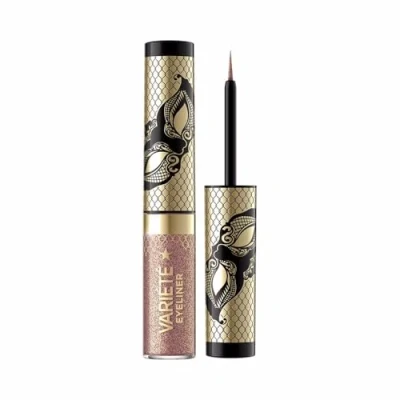 Abbildung von Eveline Cosmetics Variete Langhaftiger Farbiger Eyeliner Wasserfest, Wischfest &amp; Schnell Trocknend mit Pinselapplikator 24 Stunden Halt in 4 Schimmernden Farbtönen