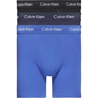 Abbildung von Calvin Klein Herren Boxer Briefs aus Baumwolle mit Stretch, Mehrfarbig (Black/Blueshadow/Cobaltwater Dtm Wb), M