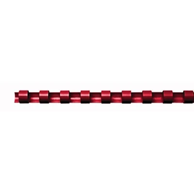 Abbildung von Fellowes 5348003 Binderücken aus Kunststoff, 22 mm, 50 Stück, rot