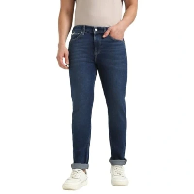 Abbildung von Calvin Klein Herren Jeans Hose Slim Taper Eng, Blau (Denim Dark), 34W/36L
