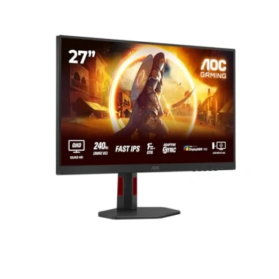 Abbildung von AOC Gaming Q27G4ZR 27 Zoll Quad HD Monitor, 240 Hz, 1 ms, G Sync comp., HDR400 (2560 x 1440, 2X HDMI 2.0, DisplayPort 1.4) schwarz rot