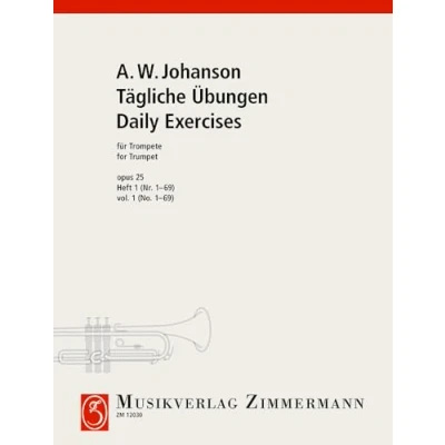 Abbildung von Tägliche Übungen: Nr. 1 69. Heft 1. op. 25. Trompete (Cornet à Pistons, Flügelhorn, Althorn, Tenorhorn, Bariton).
