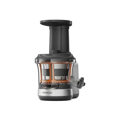 Abbildung von Kenwood Slow Juicer KAX720PL Zubehör für Küchenmaschinen, elektrischer Entsafter mit 400ml Saftbehälter und Anti Tropf Funktion, Silber Grau