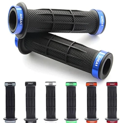 Abbildung von Universal Fahrradgriffe, E Bike Lenkergriffe Quad Griffe ATV Griffgummis 2 x 22mm (Stripe) (Blau)
