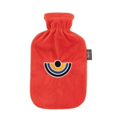 Abbildung von Fashy Wärmflasche mit Flauschbezug und Stickerei Halbkreis orange 2 L
