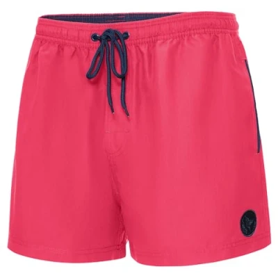 Abbildung von Ladeheid Badehose Herren Bequeme Badeshorts Kurz mit Seitentaschen und Schnürchen, Netzfütterung, Perfekt für Sommer, Strand Schwimmbad LA40 199 (Rosa, 5XL)