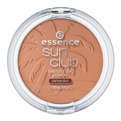 Abbildung von essence sun club matt bronzing powder, Bronzer, Nr. 02, Nude, mattierend, matt, für trockene Haut, unreine vegan, ohne Alkohol, Konservierungsstoffe, Parabene, 1er Pack (15g)