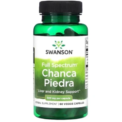 Abbildung von Swanson Full Spectrum Chanca Piedra 500 mg Unterstützung für Harnwege und Entgiftung 60 Kapseln