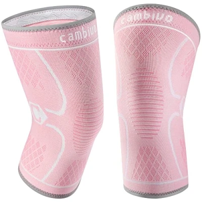 Abbildung von CAMBIVO Kniebandage Männer Damen X2, Bandage Knie hilfreich Erholung bei Meniskusriss, ACL und Arthritis, Meniskus für Laufen, Wandern, Joggen, Sport, Volleyball