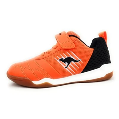 Abbildung von KangaROOS Unisex Kinder Super Court Ev Sneaker, Neon Orange Jet Black 7950, 28 EU