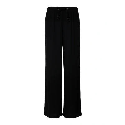 Abbildung von QS Damen 2162961 Leinen Hose, lang, schwarz, 38W x 32L