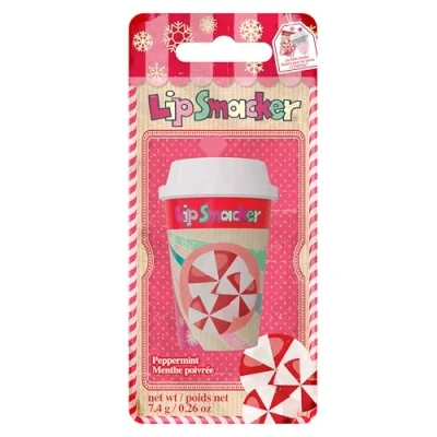 Abbildung von Lip Smacker Holiday Frappe Cup Balm, Weihnachtlicher Lippenbalsam für Kinder, mit Rizinusöl, Feuchtigkeitsspendend und Leicht Aufzutragen, Peppermint