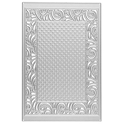 Abbildung von Ideen mit Herz Präge &amp; Stanzschablone, Hintergrund 1, 13,6cm x 9,4cm, passend für gängige Stanzmaschinen Schablone zum Gestalten von Grußkarten, Einlegern