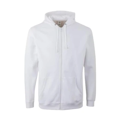 Abbildung von Mukua Unisex Sf270u Kapuzenpullover mit Reißverschluss, weiß, L