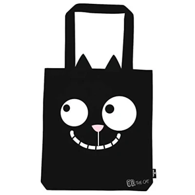 Abbildung von moses. Ed, the Cat Shopper Catitude Tragetasche aus 100% Baumwolle Stofftasche für Einkäufe, Büro oder Uni, 39 x 42 cm
