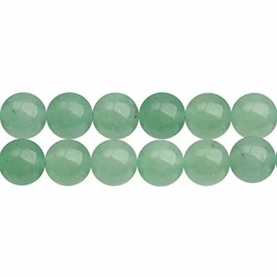 Abbildung von SKYBEADS Natürliche Echte Grüner Aventurin Halbedelstein Perlen Runde 8mm zum Auffädeln 38cm Strang Approx 46 Stück
