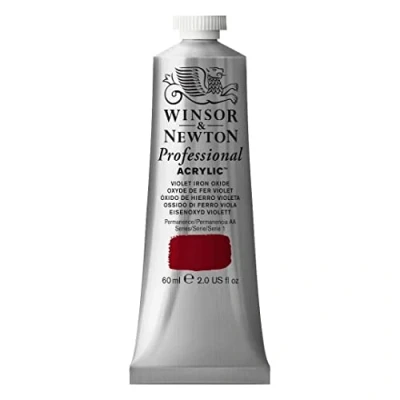 Abbildung von Winsor &amp; Newton 2320691 Professional Acrylfarbe in Künstlerqualität, hohe Farbbrillanz Deckkraft, Archivqualität, 60ml Tube Eisenoxyd Violett