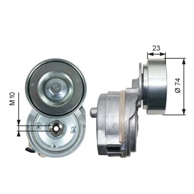 Abbildung von GATES T38719 Riemenspanner Micro V UNIQUE FIT