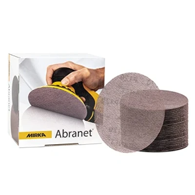 Abbildung von Mirka Abranet Schleifgitter Ø 125mm Klett / Korn P400 50 Stk 5423205041 Für alle Exzenterschleifer und Schleifmaschinen geeignet zum Schleifen von Holz, Spachtel, Lack, Kunststoff