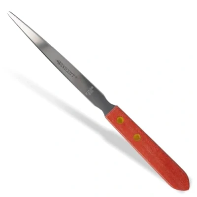Abbildung von Westcott Brieföffner mit Holzgriff Premium Klinge aus rostfreiem Edelstahl ergonomischer in Braun öffnet Briefe leicht und sauber für Haushalt Büro E 29694 00
