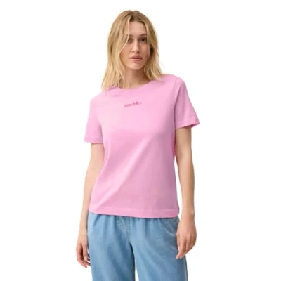 Abbildung von CECIL Damen B323586 T Shirt mit Wording Detail, Cherry Blossom Pink, XXL