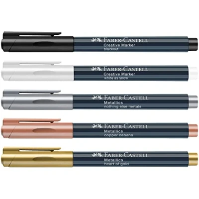 Abbildung von Faber Castell 205011 Creative Marker Set, mit zwei Creativ Markern und drei Metallic
