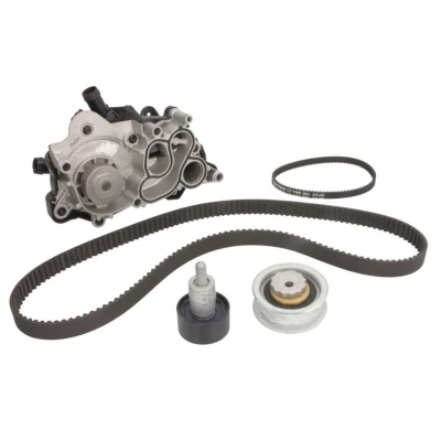 Abbildung von HEPU PK06850 Wasserpumpe + Zahnriemensatz XT Professional Thermostat in verbaut, mit Schrauben, Schraubensatz VOLKSWAGEN: Golf 7
