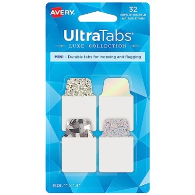 Abbildung von AVERY Zweckform Art. 74178 Haftstreifen transparent/silber (32 Haftnotizen, 25,4x38,1mm, beschreibbare Index Tabs Folie, ablösbare Klebezettel, Page Marker, Sticky Notes, Klebemarkierungen)