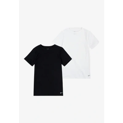 Abbildung von Nike Sportswear BOYS CREW 2 PACK Tshirt basic für Kinder, Größe: 158/170, Black/white