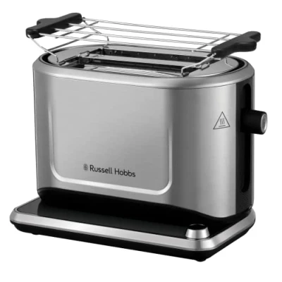 Abbildung von Russell Hobbs Toaster [für 2 Scheiben, perfekter Bräunungsgrad egal welches Brot vollautomatisch] Attentiv Edelstahl (Digitale Touch Bedienfläche extra breite Schlitze) 26210 56
