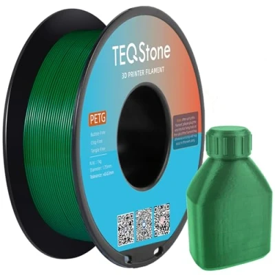 Abbildung von TEQStone PETG Filament 1.75mm Grün 1KG, Maßhaltigkeit +/ 0.02mm Spule Sauber Gewickelt 3D Drucker Vakuumverpackung