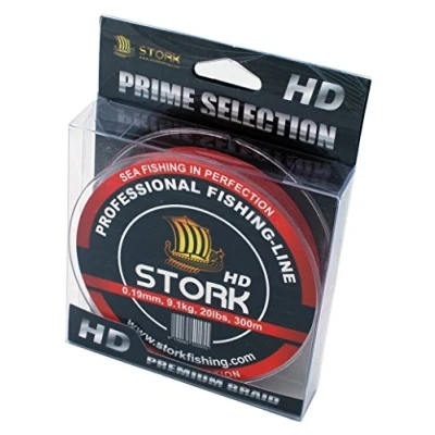 Abbildung von Stork HD, 4 Fach geflochtene Angelschnur 300m (Rot, 40 lbs / 18.1 kg 0.29 mm)