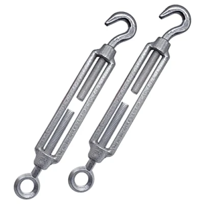 Abbildung von (2 Stück) Spannschloss Drahtspanner M12, verstellbarer Spannschlösser Haken und Öse, Seilseilspannung Stück, M12)