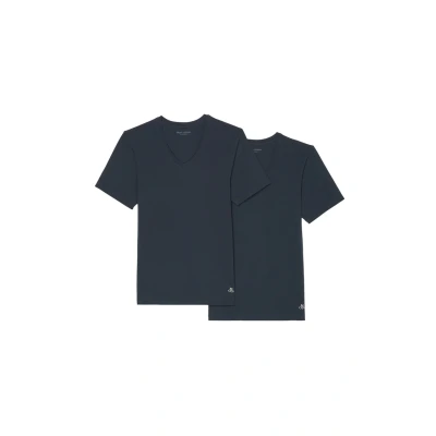 Abbildung von Marc O&#039;Polo 2PACK Essentials Unterhemd/shirt, Herren, Größe: Small, Blau