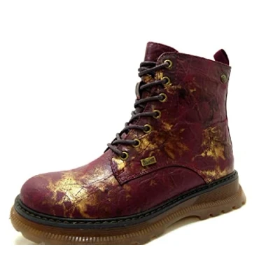 Abbildung von Rieker Plateaustiefelette vinometallic, Damen, Größe: 36, Vino metallic Schuhe