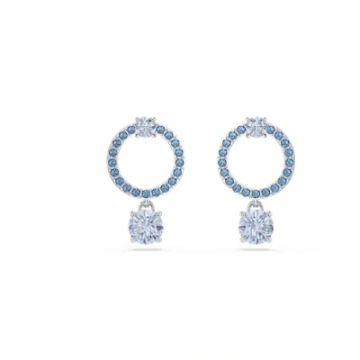 Abbildung von Swarovski Attract DROP Round CUT Ohrringe, Damen, Größe: One Size, Blue
