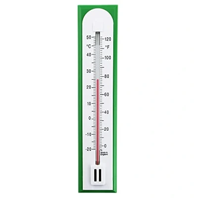 Abbildung von Genaues Raumthermometer Innen Analog den Einsatz als Raumtemperatur Messgerät im Heimbüro, Garten oder Gewächshaus, der Wand montierbares und Außenbereich (grun)
