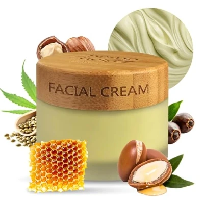 Abbildung von Bio Ultra Reichhaltige Gesichtscreme mit Jojobaöl &amp; Arganöl, Shea Butter Intensive Feuchtigkeitscreme für Trockene, Empfindliche Haut, 50ml