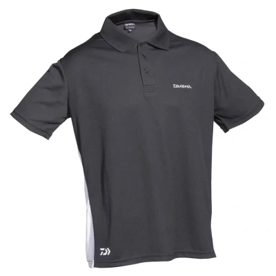 Abbildung von Daiwa Polo Shirt Schwarz/Weiß L Angelshirt
